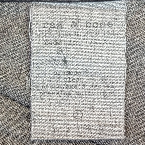 Rag & Bone Black Moto Cigarette Jeans Waxed Black Punk Goth Bikercore 28x30 24 - Picture 9 of 9